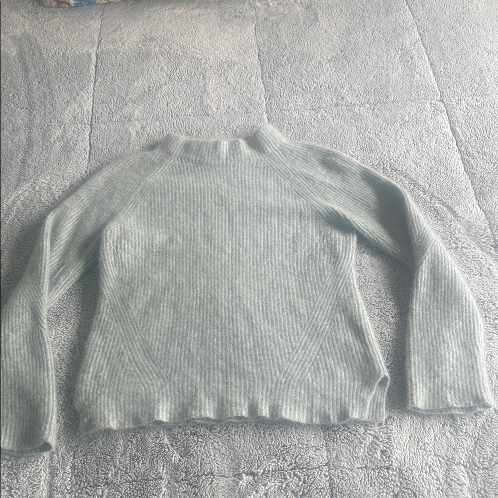 Ann Taylor Soft Gray Turtleneck Sweater